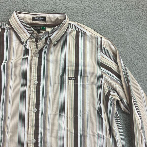 World Famous Rhino Brand Ecko Unltd Mens Striped Long Sleeve Button Up Shirt L - Picture 2 of 8